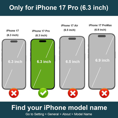 Compatible with Iphone 17 Pro Case Wallet with Card Holder, 360°Rotation Finger
