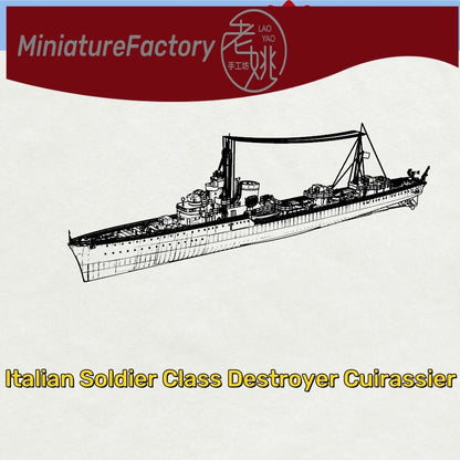 SSMODEL 1:350 Italian Soldier Class Destroyer Cuirassier Full Hull