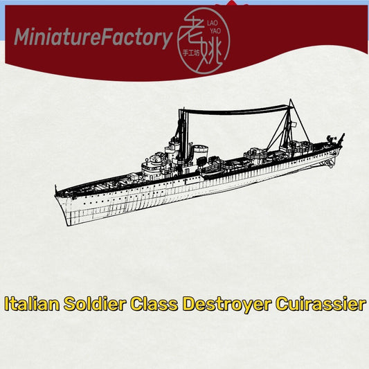SSMODEL 1:350 Italian Soldier Class Destroyer Cuirassier Full Hull