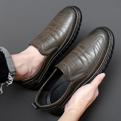 Men's Loafers Leather Flats Classics Driving Shoes Men Formal Business Shoes