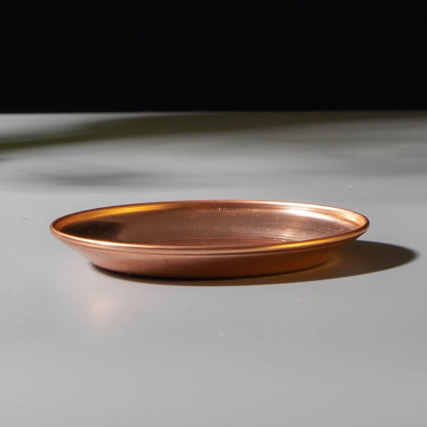 Mini Decorative Tray Copper Dish Buddhist Bowl Meditation Plate Supplies 8x1.2cm
