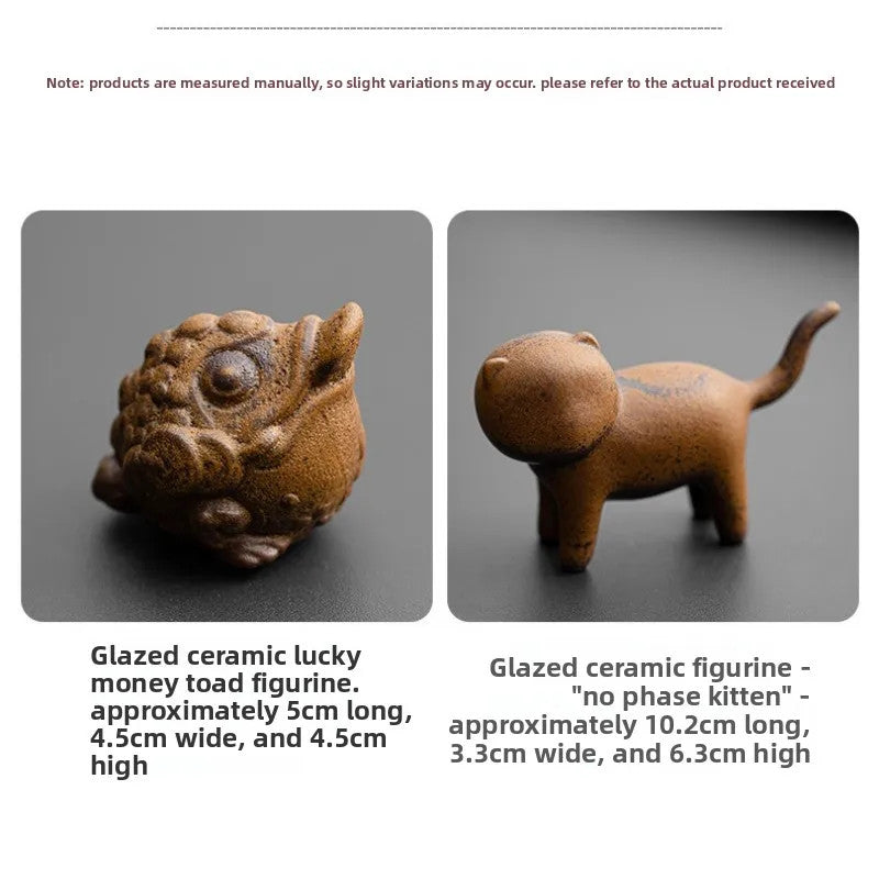 Coarse Pottery Tea Pet Creative Golden Toad Tea Tray Ornament Tea Ceremony