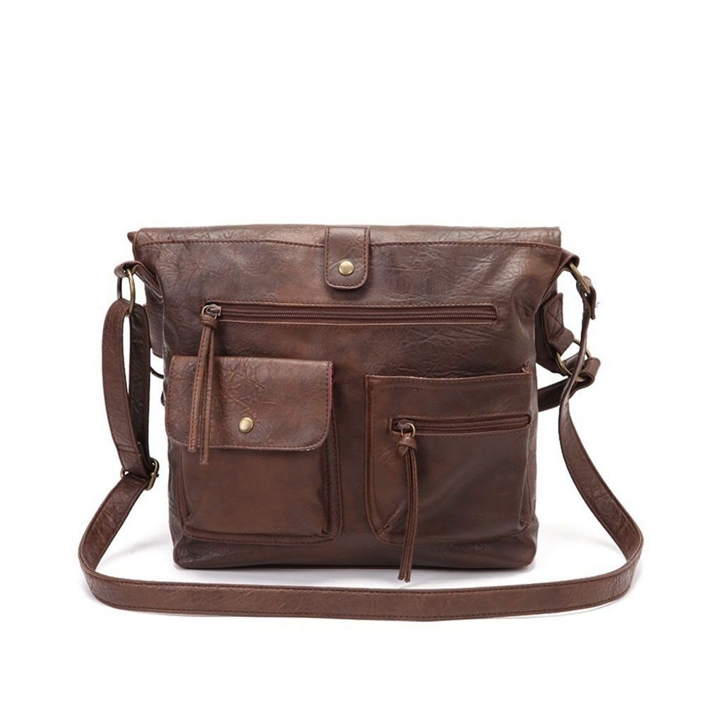 Bag Shoulder Leather Handbags Crossbody Fold Over High Quality Casual 43*24 CM