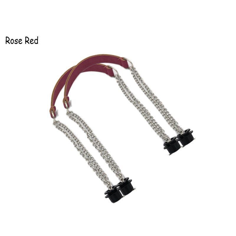 Synthetic Leather Chain Handle Silver Aluminum Handle Bag Handbag Accessories