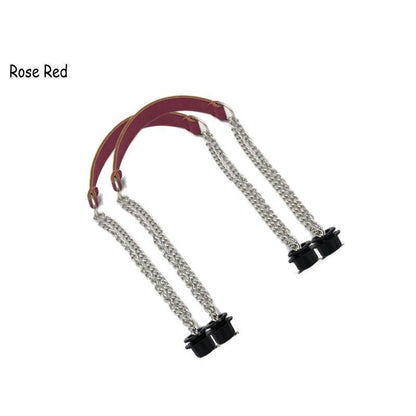 Synthetic Leather Chain Handle Silver Aluminum Handle Bag Handbag Accessories