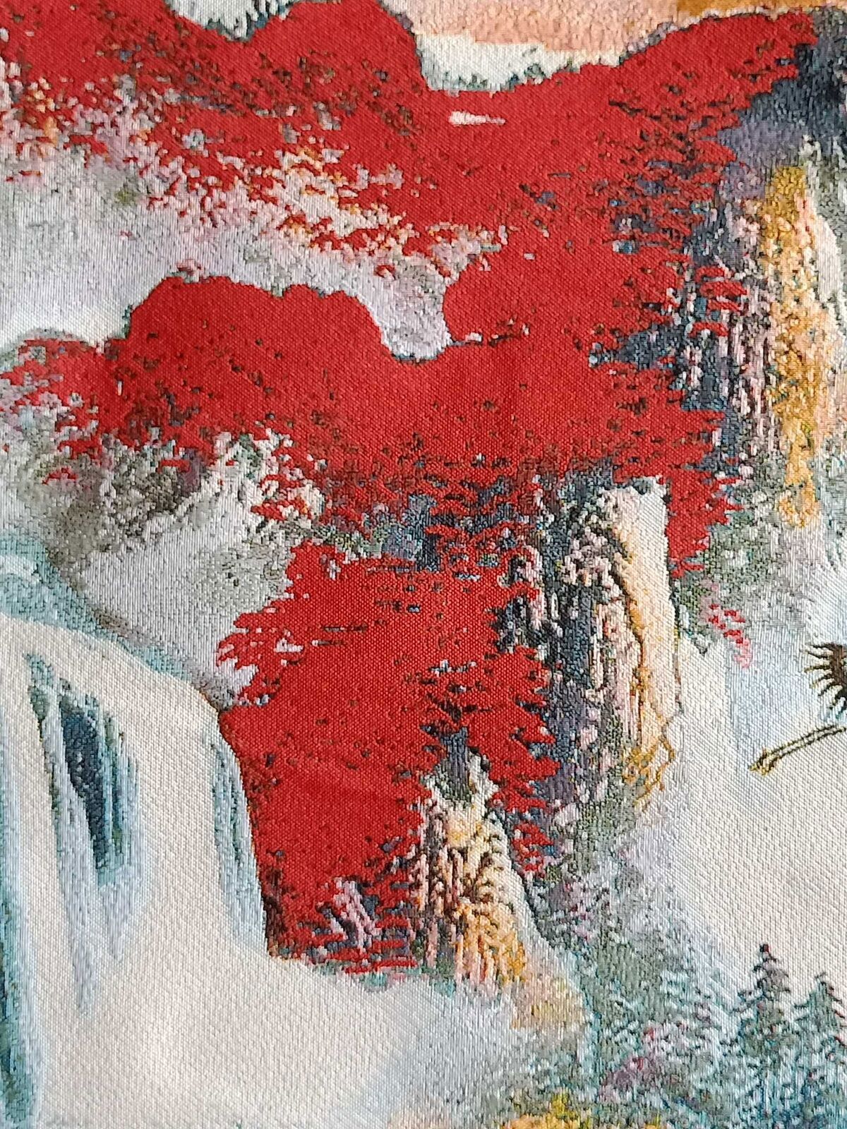 63" China Cloth Silk Mountain water Mural Wall Hanging Tapestry Meditation 12