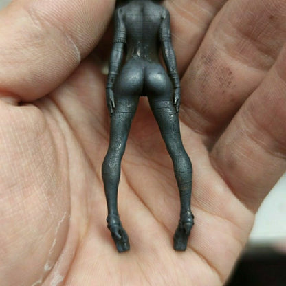 2.1 inch black brass cosmetic nude statue body art decoration