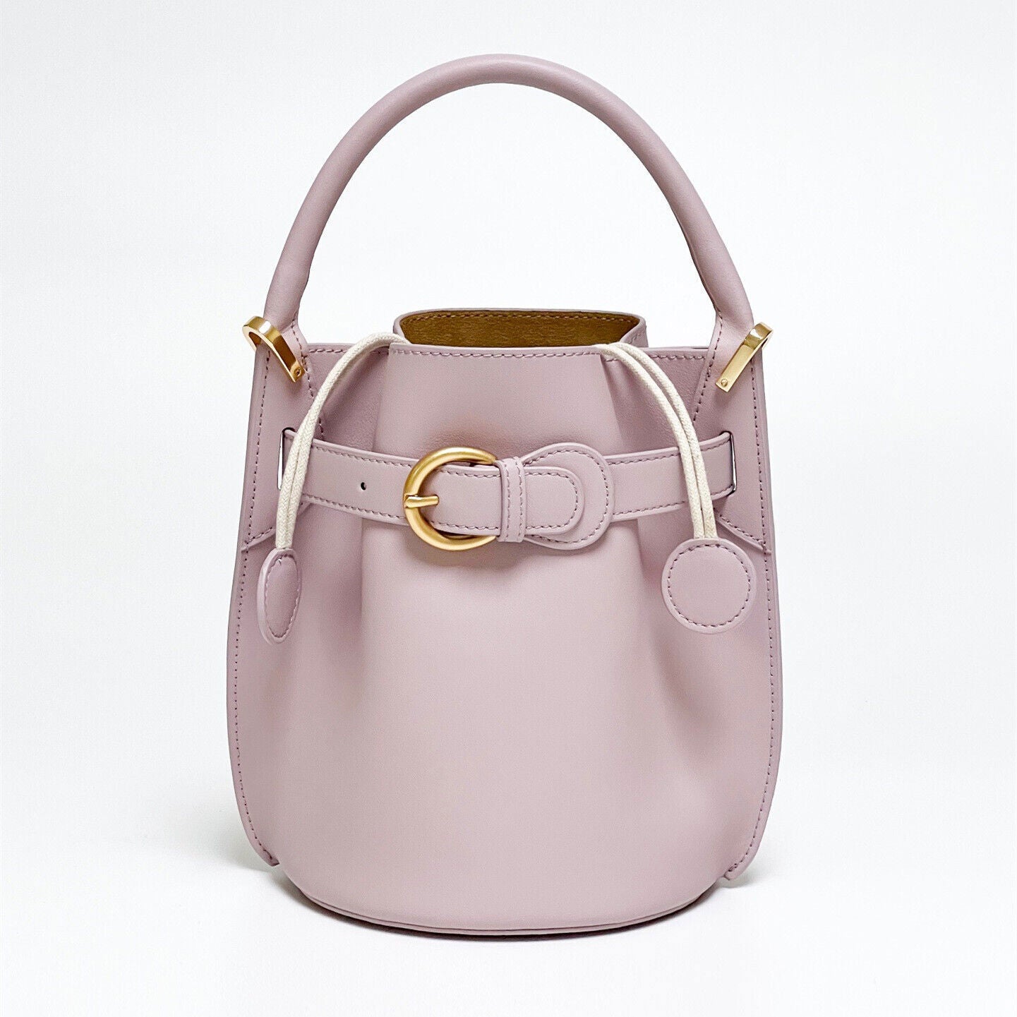 New Fashion Cowhide Bucket Bag Single Shoulder Crossbody Small Bag Leisure Bag