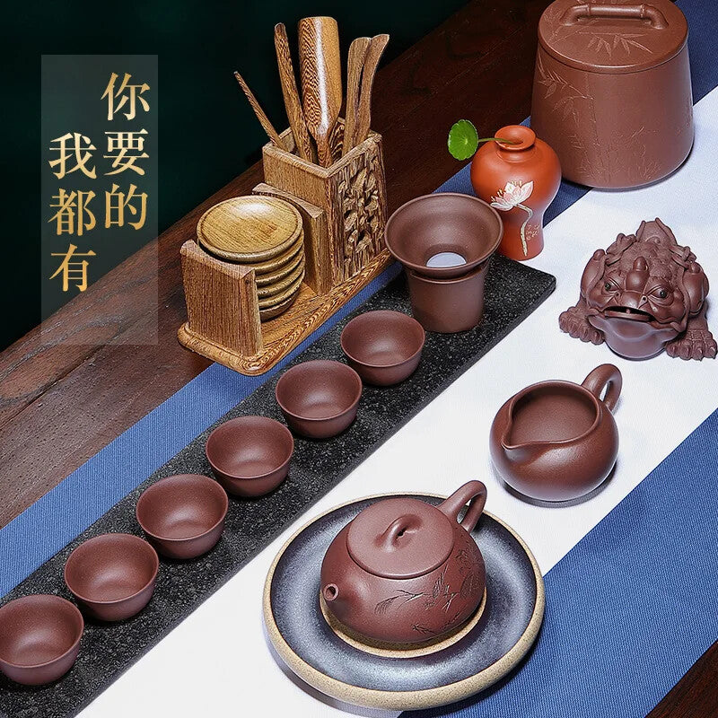 Chinese Yixing Purple Clay Teapot Shipiao Teapot Gongfu Teapot zisha Tea Set cup
