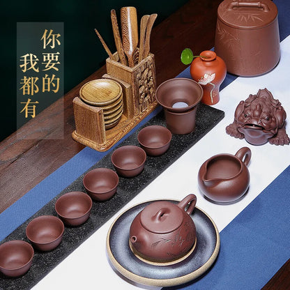 Chinese Yixing Purple Clay Teapot Shipiao Teapot Gongfu Teapot zisha Tea Set cup