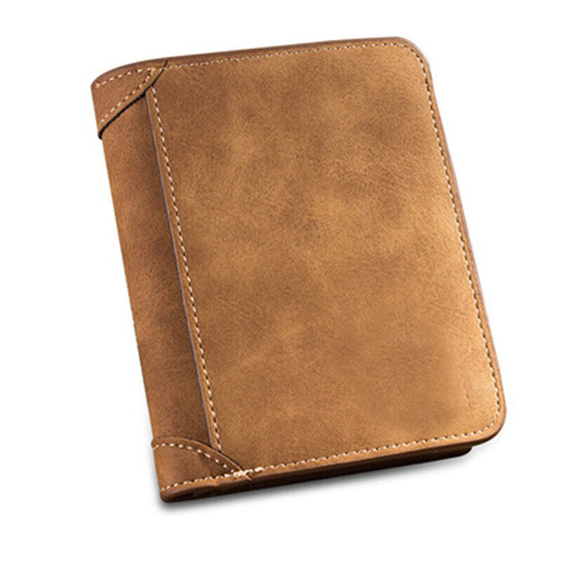 Purse Cash Men's Purse PU Leather Wallet Multi-card Holders Clamps Clip Billfold