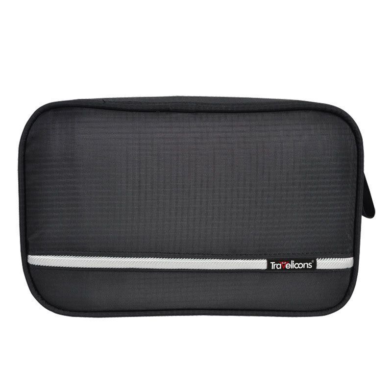 Toiletry Bag Black Travel Cosmetic Nylon Organizer Waterproof Makeup Storage 1PC