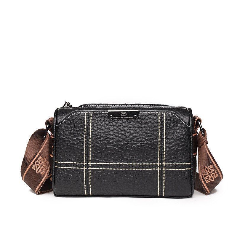 Shell Sling Handbags Genuine Leather Vintage Shoulder Messenger Purse 22*14*10CM