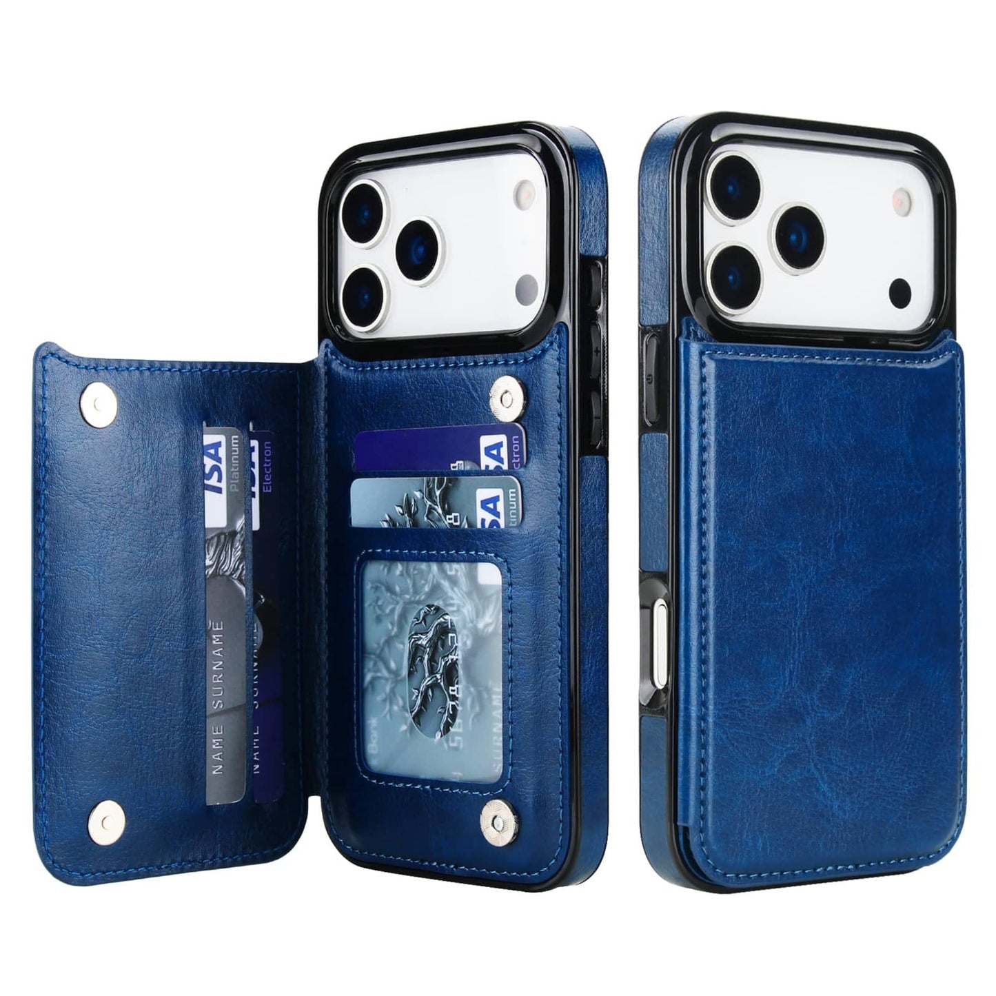 Wallet Case for iPhone 17e 17 16 15 14 13 12 11 Pro Max XS Leather Card Holder