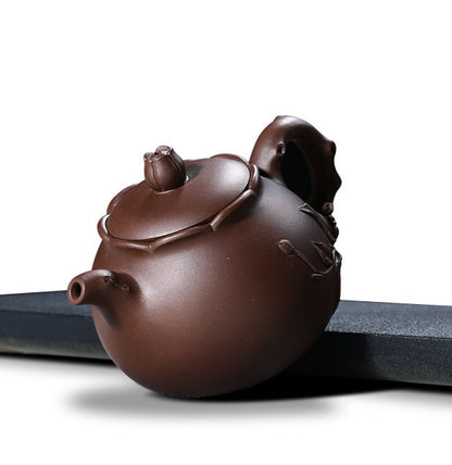 Pomegranate Shape Tea Pot Real Yixing Zisha Marked Pot 9 Infuser Hole Master Pot