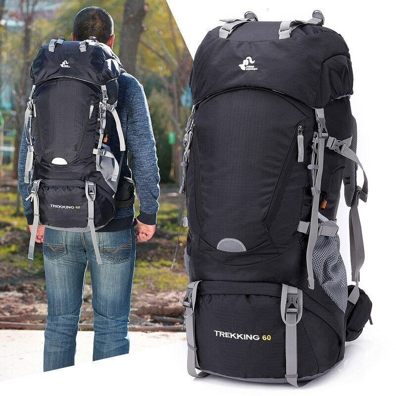 60L Frame Hiking Backpack Camping Trekking Bag Travel Backpack