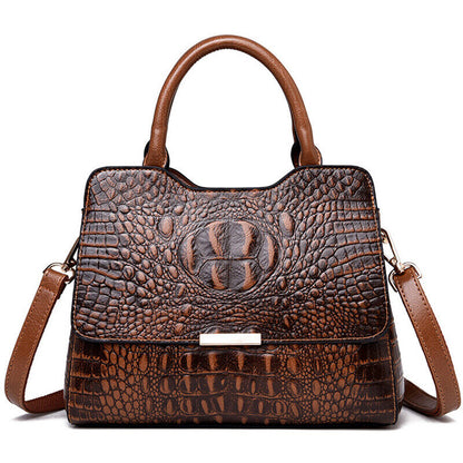 Lady's Leather Crocodile Handbags Sling Satchel Tote CrossBody Bags Shoulder Bag