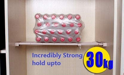 Expandable Shelf Dividers Closet Organizer Storage Bar Adjustable Clothes Rack