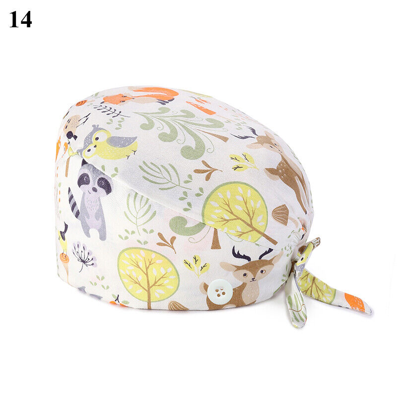 Nurse Baotou Cap Floral Surgical Cap Doctor Hat Printing Sweat-absorbent Towel