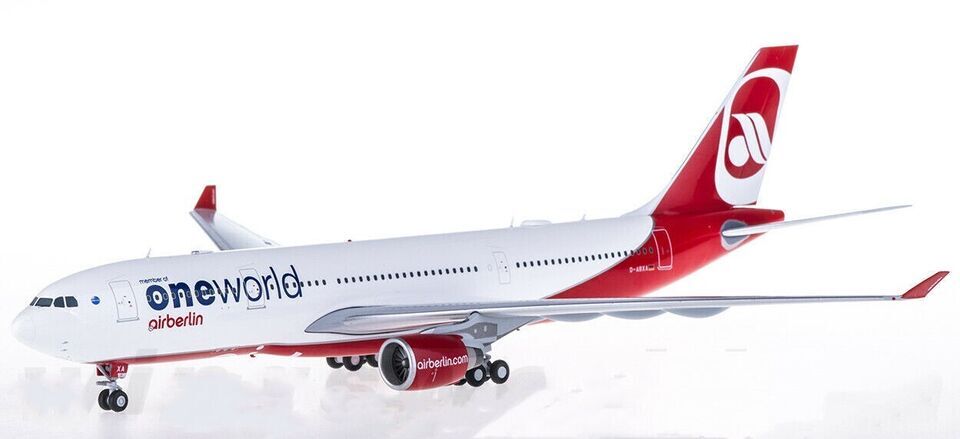 1:200 30CM JC Wings Airberlin OneWorld A330-200 Passenger Airplane Diecast Model