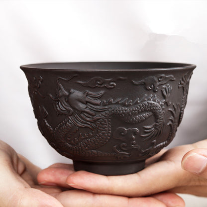 230ml Yixing Zisha Embossed Tea Cup Kung Fu Tea Cup Single Cup Master Cup