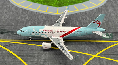 1:400 PandaModel LOONGAIR A319 B-305L Passenger Airplane Diecast Model