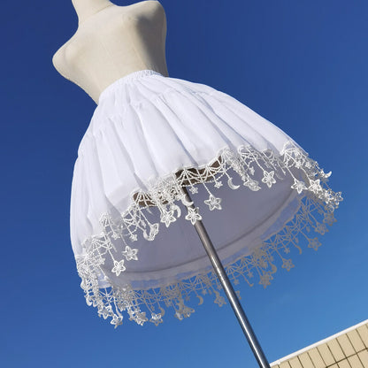 Women Girls Lolita Hoop Skirt Crinoline Lace Petticoat Cosplay Underskirt