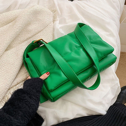 Vintage Totes Large Capacity PU Leather Crossbody Handbag Women Shoulder Bag