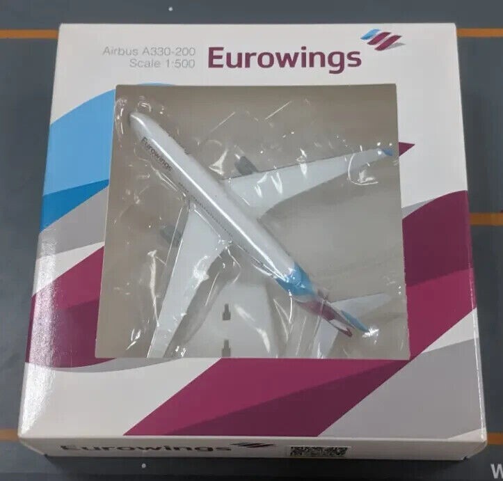 1:500 Hogan Eurowings AIRBUS A330-200 Passenger Aircraft Diecast Airplane Model