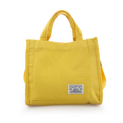 Handbag Corduroy Ladies Bag Single Shoulder Bag Buckle Messenger Small Square