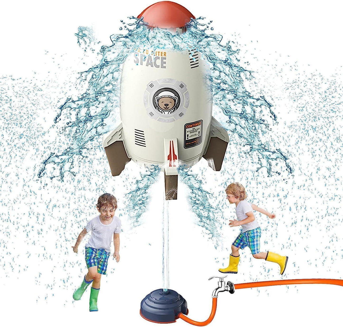Rocket Launcher Outdoor Water Toys, Kids Sprinkler, Holiday & Birthday