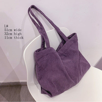 Tote Bag Women Shopper Girls Handbag Zipper Reusable Thickened Shoulder Bag