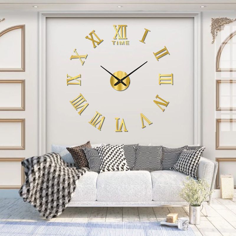 DIY Wall Clocks Creative Acrylic Punch-Free Luminous Living Room Home Decor 16in