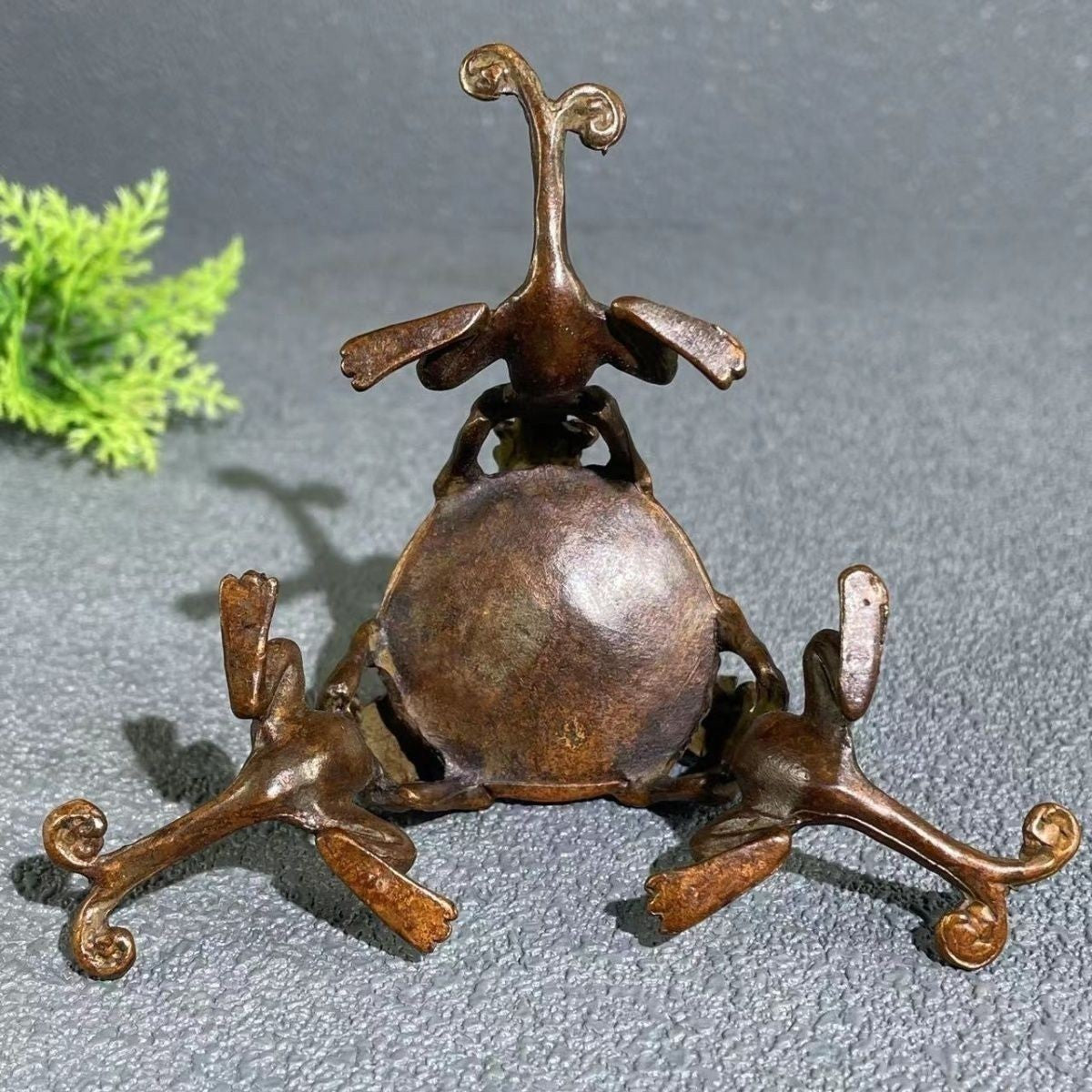 Chinese Vintage Pixiu Dragon Bronze Teapot Lid Rest Candlestick Ornament
