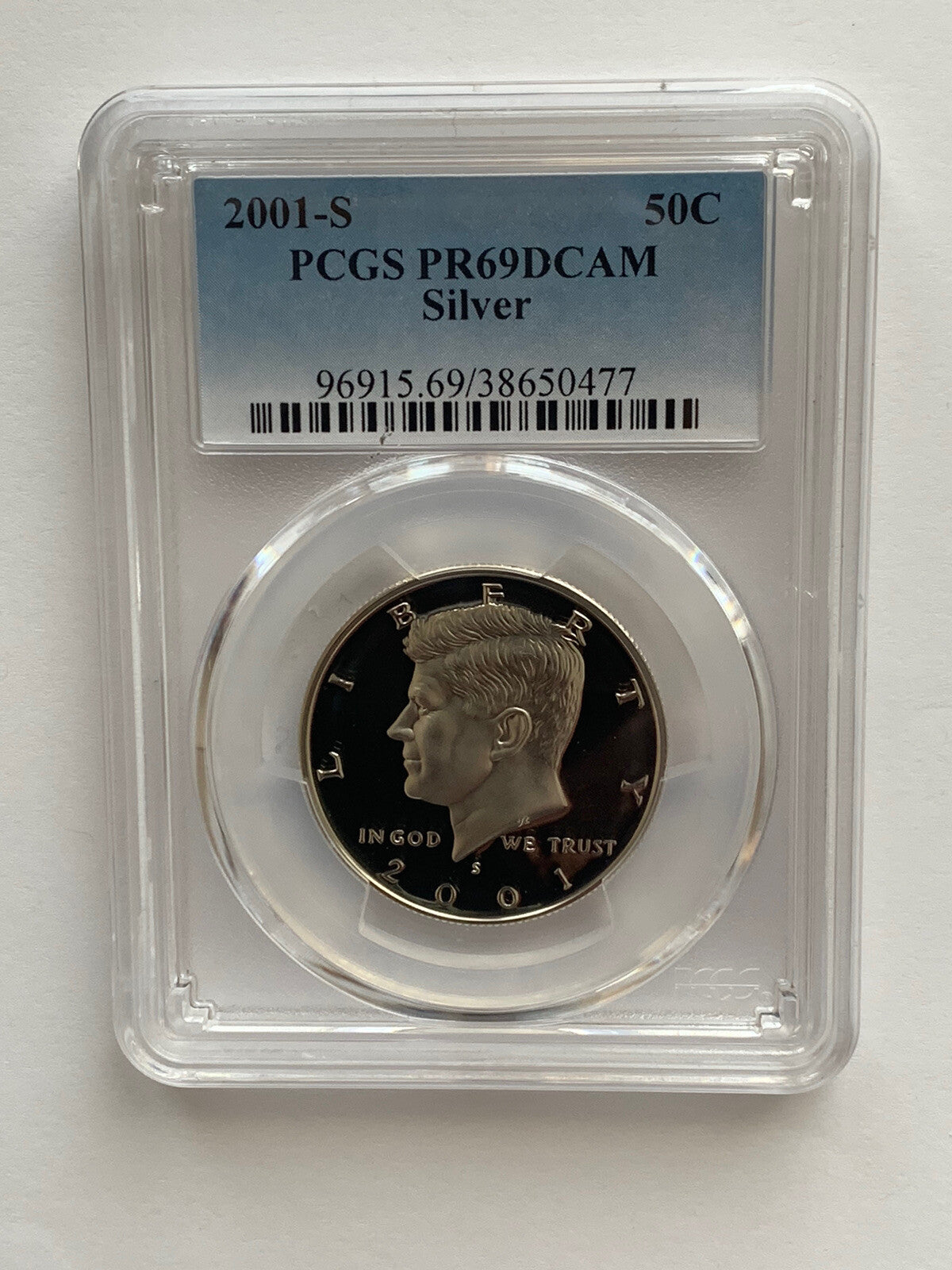 2001 S 50C Silver Kennedy Half Dollar PCGS PR69DCAM SILVER GEM Coin Money USA