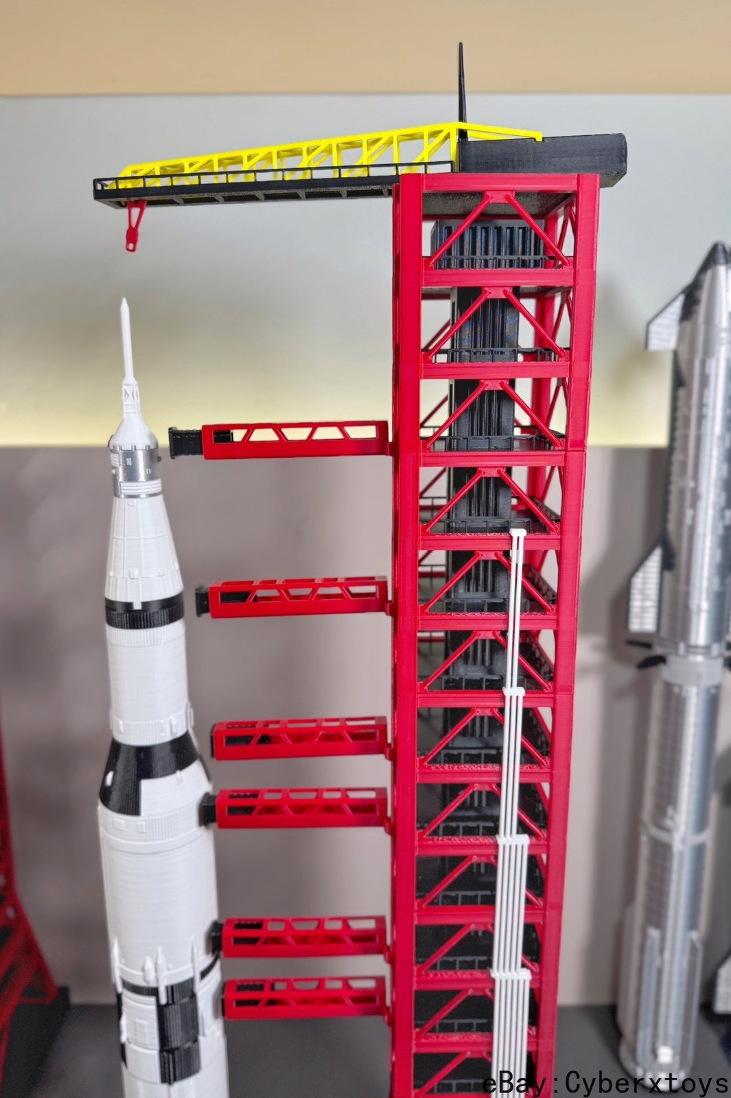 1/400 1/200 Scale Launching Tower Frame Model 3D Build Painted for NASA Saturn V