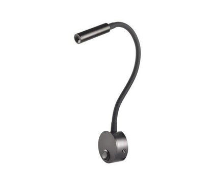 Wall Lamp 3W Aluminum Black Silver Home Hotel Loft Bedside Reading Book Lighting