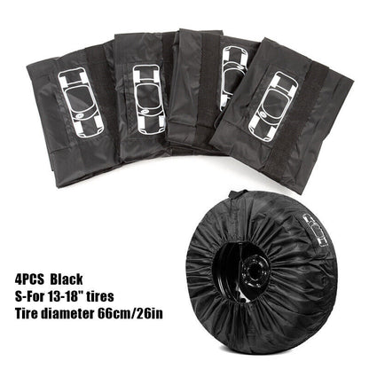Car SUV Tire Cover Case Car Auto Spare Wheel Totes Handle Waterproof Storage Bag