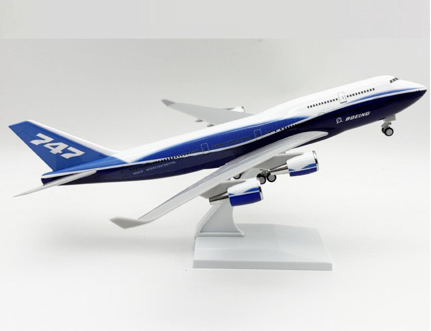 30CM BOEING 747-400 Passenger Plane Airplane Landing Gear Resin Aircraft Model