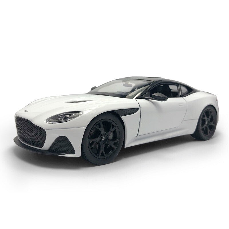 1/24 Aston Martin DBS Superleggera Diecast Metal Model Car Turning Wheels White