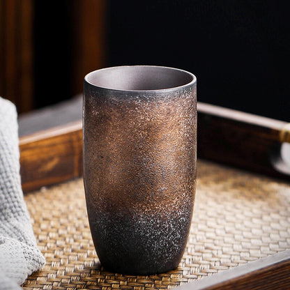 230ml Retro Coarse Pottery Espresso Coffee Cup Ceramic Teacup Mug Drinkware High