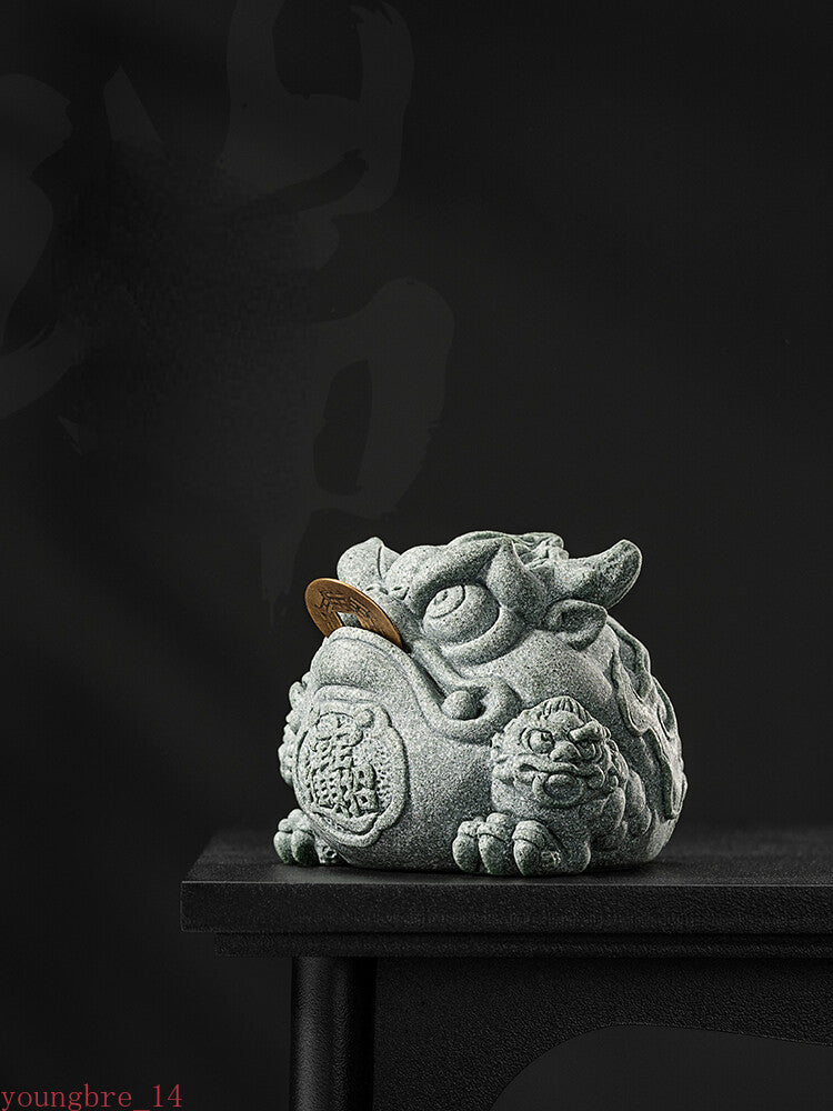 Qingsha Stone Tea Pet Ornament Chinese Tea Set High Grade Lucky Toad Decoration