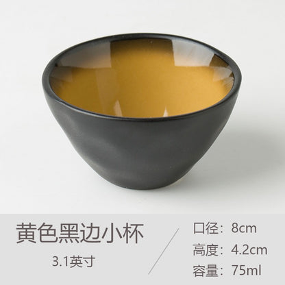 75ML Ceramic Kung Fu Tea Set Without Handle Cup Chinese Aviation Tea Cup Tea Set