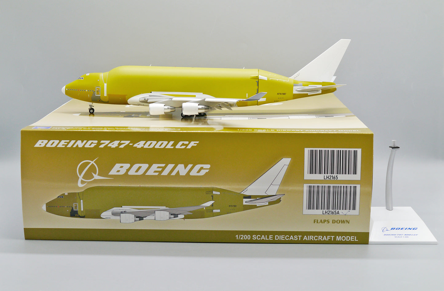 1:200 JC Wings Boeing Factory Plane 747-400 Yellow Livery Diecast Aircraft Model