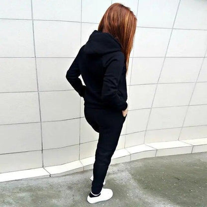 Set De Chándal De Moda Para Mujeres Sudadera Con Capucha Y Pantalones Deportivos