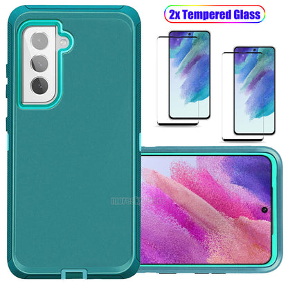 For Samsung Galaxy S21 FE 5G Case Slim Shockproof Hard Cover,Screen Protector