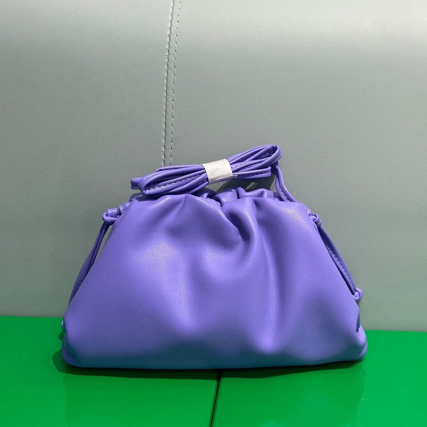 Cow Leather Cloud Bag Shoulder Bag Small Crossbody Dumpling Shape Handbag Clutch
