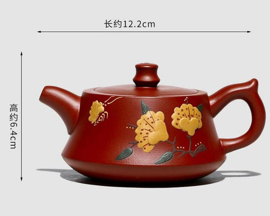 150ml Peony Purple Clay Pot Dahongpao Handmade Teapot Travel Tea Set Home Kettle