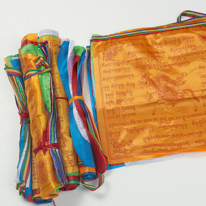 New 20 Sheets 5M Religious Flags Buddhist Supplies Colour Print Prayer Flag