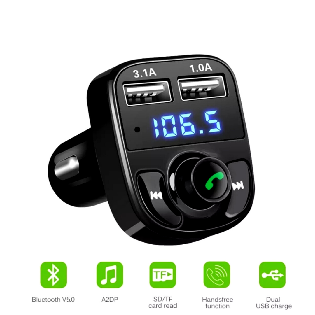 2 x Wireless Bluetooth Car AUX Stereo Audio Receiver A2DP FM Adapter Transmitter